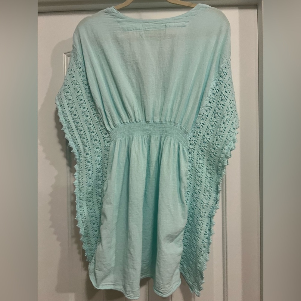 SeaSpice Resort Wear “Isla” Cover Cotton Mini Dress EUC – Baby Turquoise Cruise - Picture 8 of 9